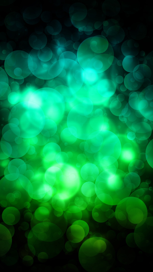 Blurry green light black background free wallpaper for mobile - medium preview image