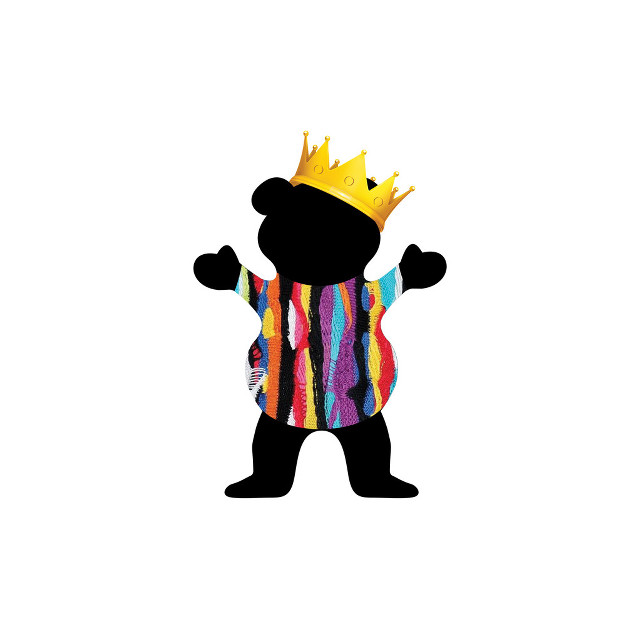 Black bear crown striped shirt free wallpaper for tablet - medium preview image