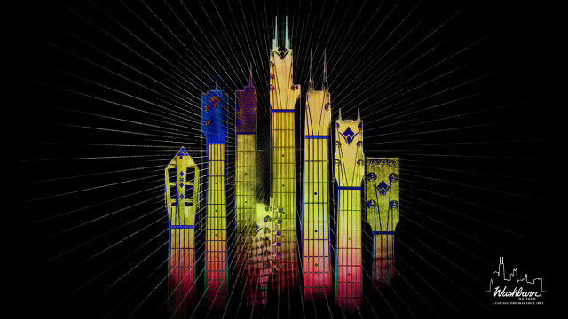 Building windows clock starburst digital free wallpaper for desktop - medium preview image