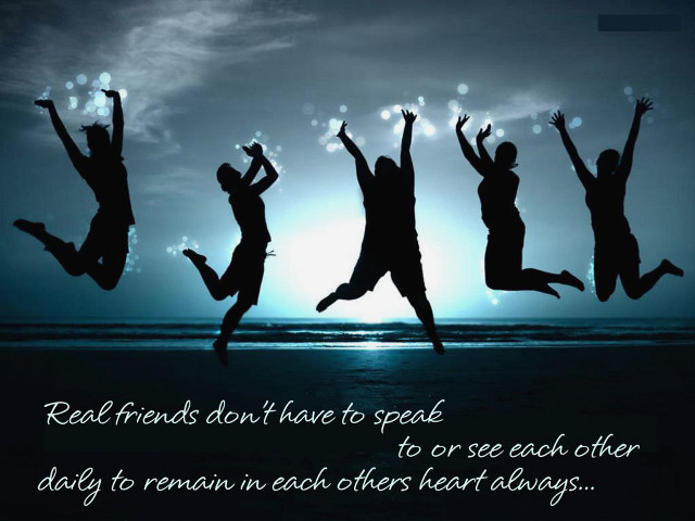 Friends jumping quote silent bonding free wallpaper for desktop - medium preview image