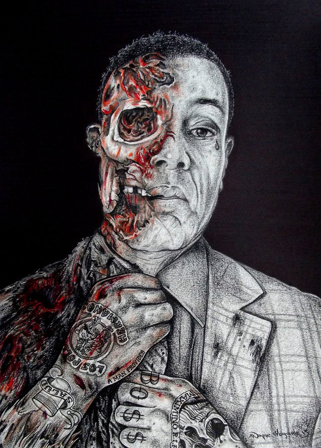 Bloody man face hands chest free wallpaper for mobile - medium preview image