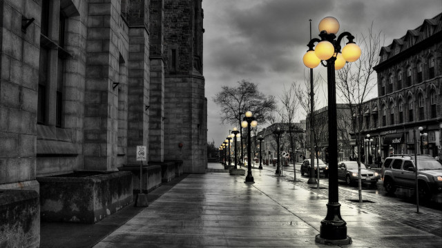 Gothic streetlight cityscape brassai building free wallpaper for desktop - medium preview image
