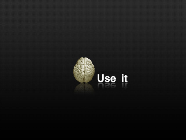 Black background white brain use #2 free wallpaper for desktop - medium preview image