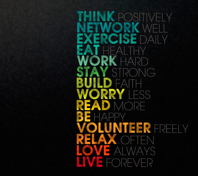Colorful words poster black white free wallpaper for tablet - medium preview image