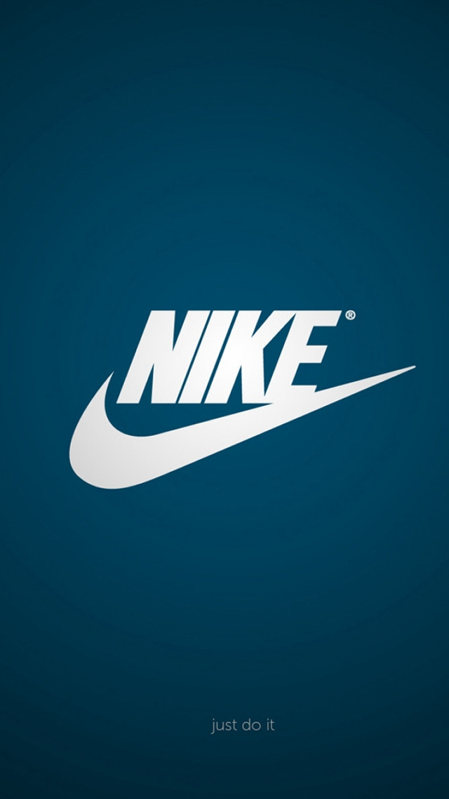 Nike logo blue background white #3 free wallpaper for mobile - medium preview image