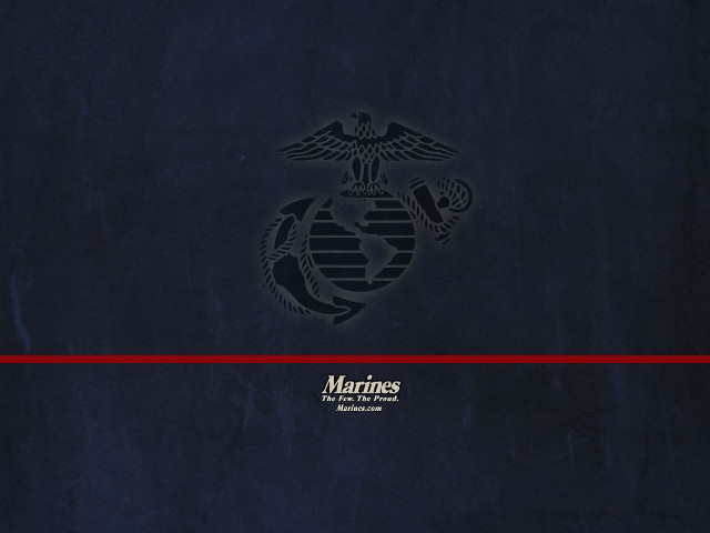 Marine emblem blue background red #2 free wallpaper for desktop - medium preview image