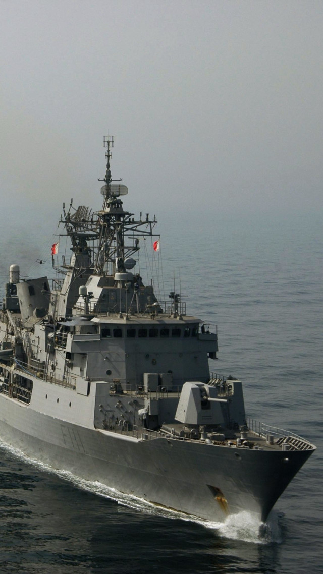 Large gray ship ocean flag #2 free wallpaper for mobile - medium preview image