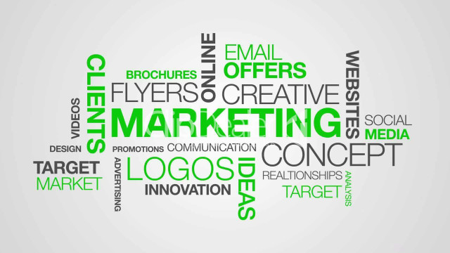Marketing business logo word cloud free wallpaper for desktop - medium preview image