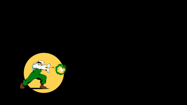 Green pants man yellow circle free wallpaper for desktop - medium preview image