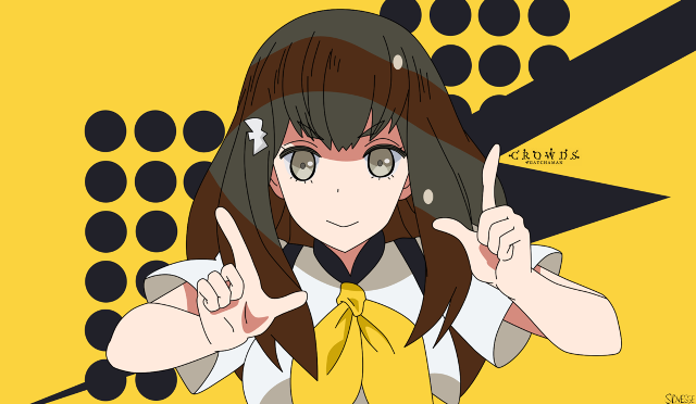 Girl glasses yellow tie peace free wallpaper for desktop - medium preview image