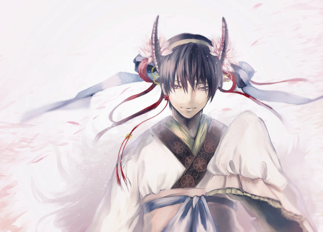 Man horns kimono shoulder image free wallpaper for desktop - medium preview image