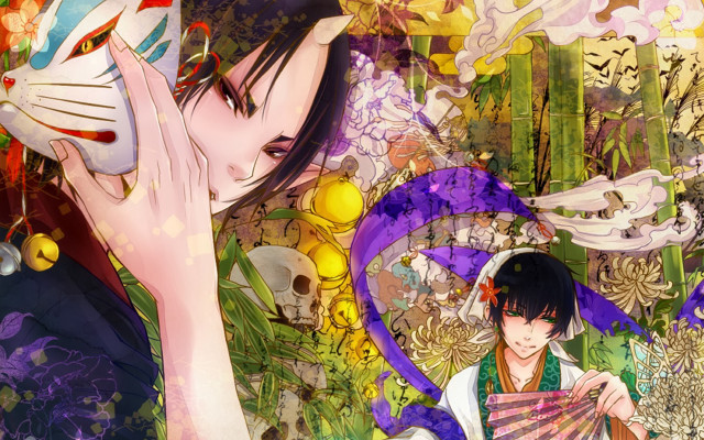 Woman fan cat field flowers free wallpaper for desktop - medium preview image