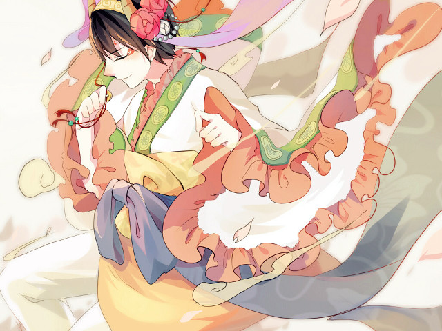 Woman dress hat flower hair free wallpaper for desktop - medium preview image