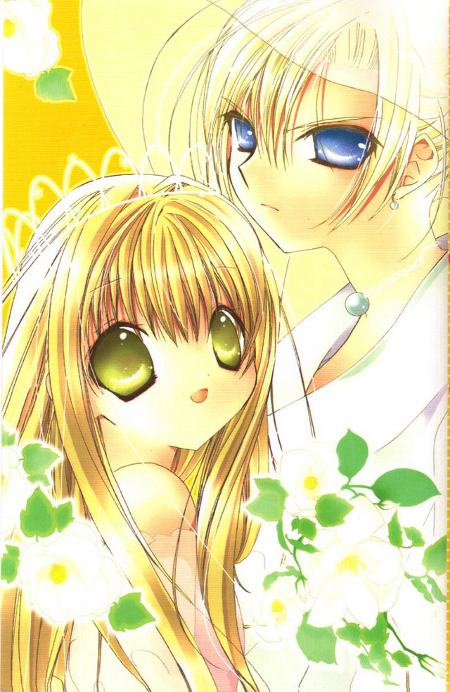 Anime couple green eyes long #2 free wallpaper for mobile - medium preview image