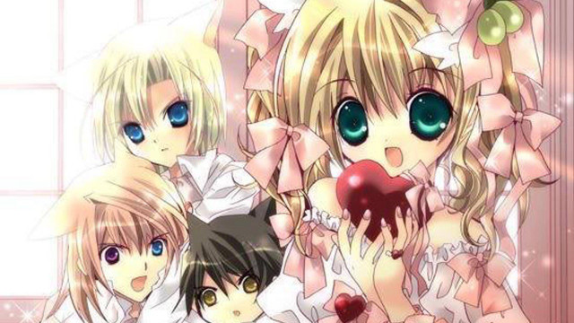 Anime girls big eyes cat free wallpaper for desktop - medium preview image