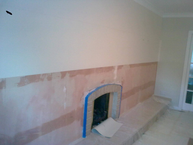 Fireplace wall hole painting pink free wallpaper for desktop - medium preview image