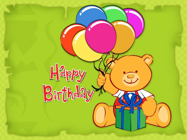Teddy bear balloons gift box free wallpaper for desktop - medium preview image