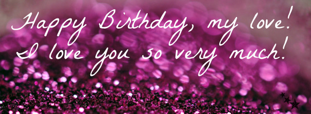 Purple sparkle birthday card happy free wallpaper for desktop - medium preview image