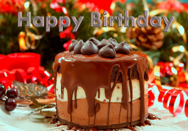 Birthday chocolate white frosting red free wallpaper for desktop - medium preview image