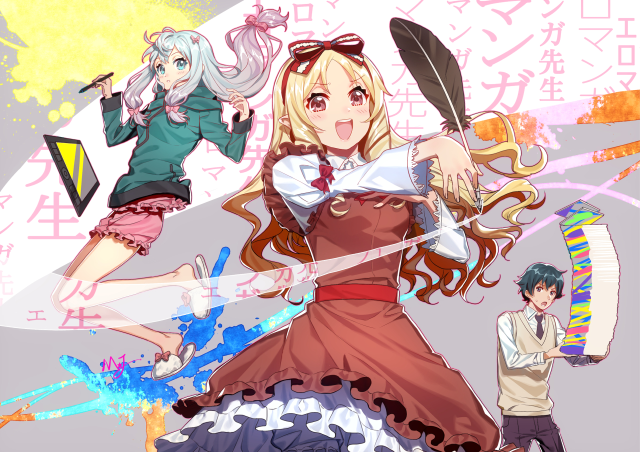 Anime characters long hair sword free wallpaper for desktop - medium preview image