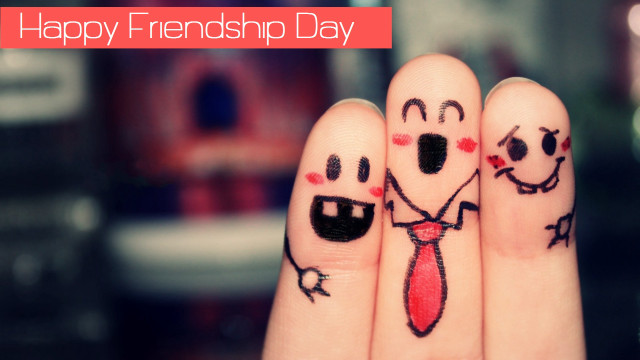 Hand drawing faces happy friend free wallpaper for desktop - medium preview image