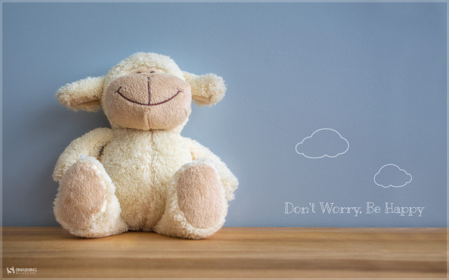 Stuffed animal wooden table blue free wallpaper for desktop - medium preview image
