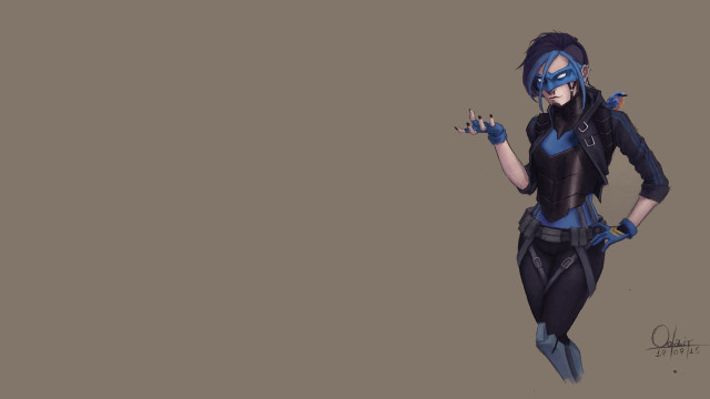 Woman cat suit posing hands #2 free wallpaper for desktop - medium preview image