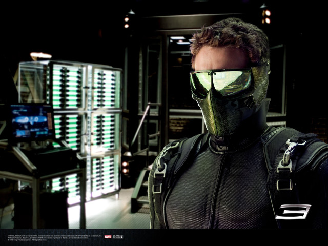 Futuristic man suit goggles computer free wallpaper for desktop - medium preview image