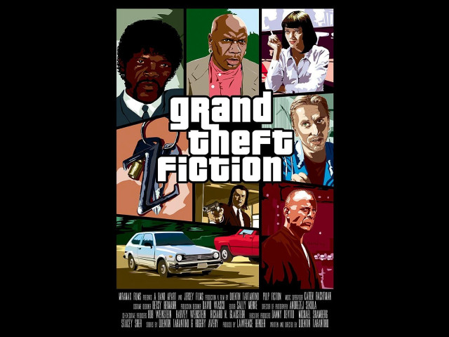 Grand theft fiction movie poster free wallpaper for desktop - medium preview image