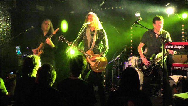 Guitarists performing on stage green free wallpaper for desktop - medium preview image