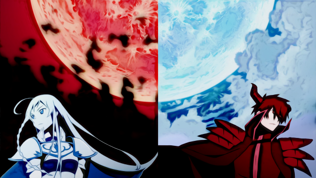 Anime couple fullmoon redmoon armor free wallpaper for desktop - medium preview image