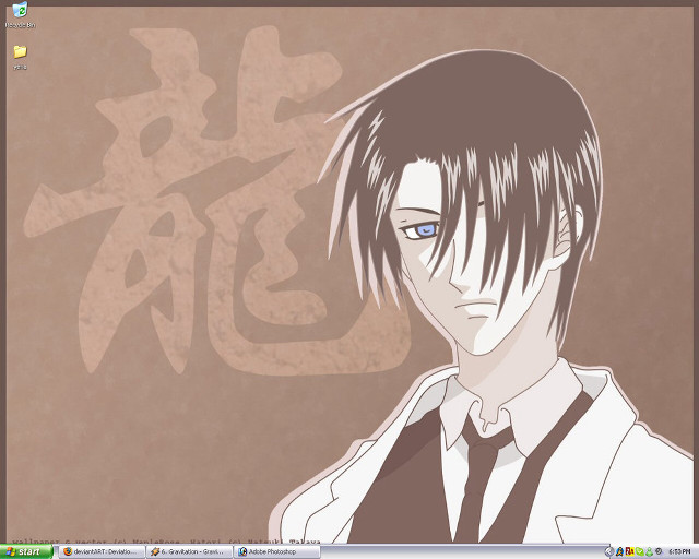 Anime character tie shirt formal free wallpaper for desktop - medium preview image