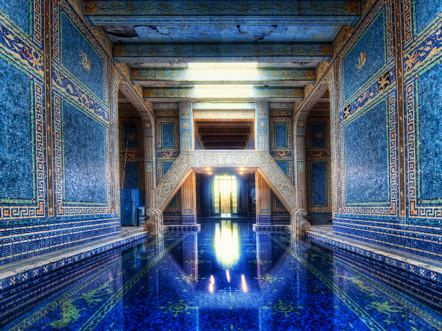 Large pool skylight doorway building free wallpaper for desktop - medium preview image