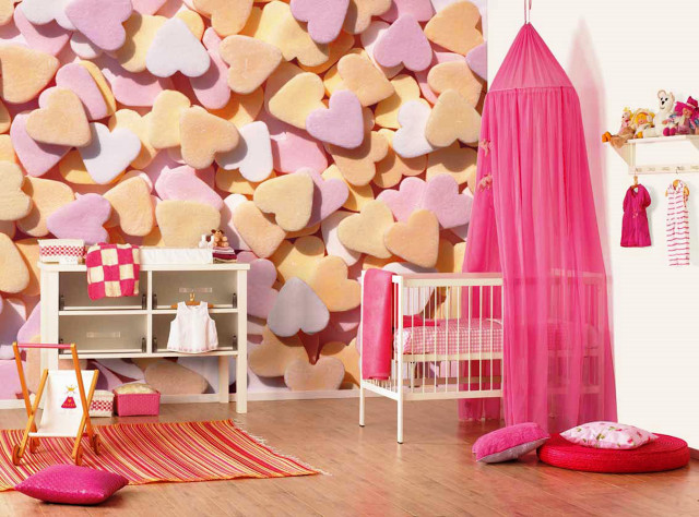 Pink yellow heart wallpaper canopy free wallpaper for desktop - medium preview image