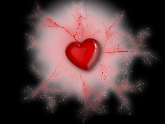 Heart electrical damage black background free wallpaper for desktop - medium preview image