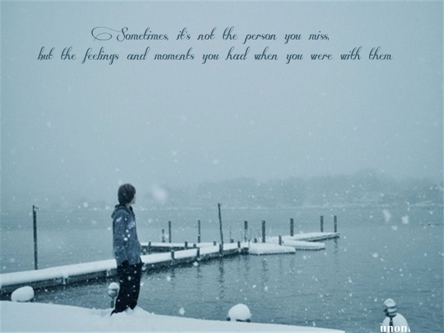 Person snow pier water quote free wallpaper for desktop - medium preview image