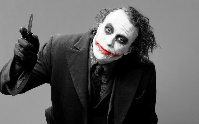 Joker man knife camera cellphone free wallpaper for desktop - medium preview image