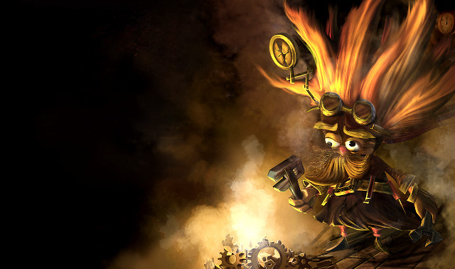 Person fire clock head forehead free wallpaper for desktop - medium preview image