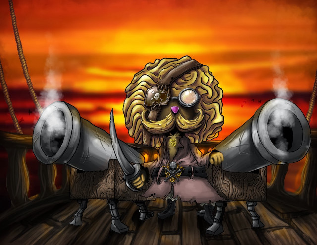 Cartoon strange creature metal objects free wallpaper for desktop - medium preview image