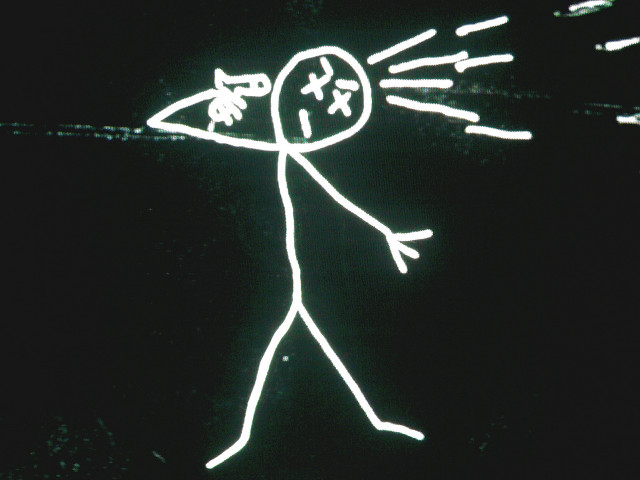 Person knife light shining drawing free wallpaper for desktop - medium preview image