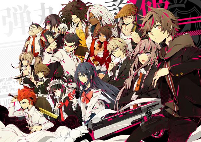 Anime group puzzle characters official free wallpaper for desktop - medium preview image