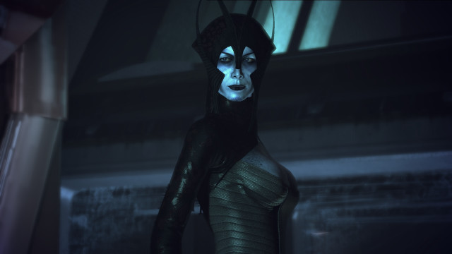 Woman black outfit white makeup free wallpaper for desktop - medium preview image