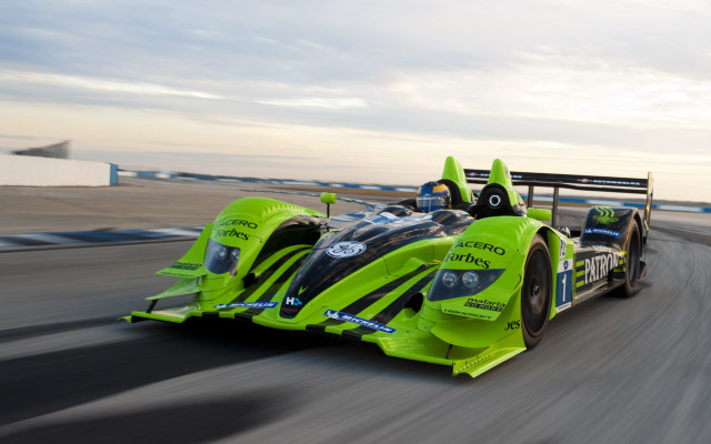 Green race car race track free wallpaper for desktop - medium preview image