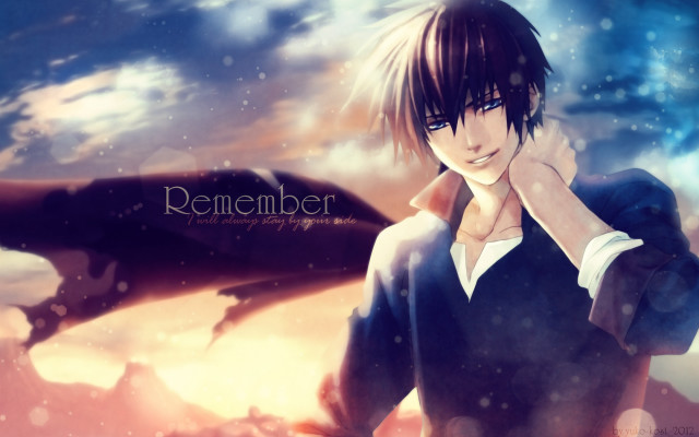 Anime character whale background message free wallpaper for desktop - medium preview image