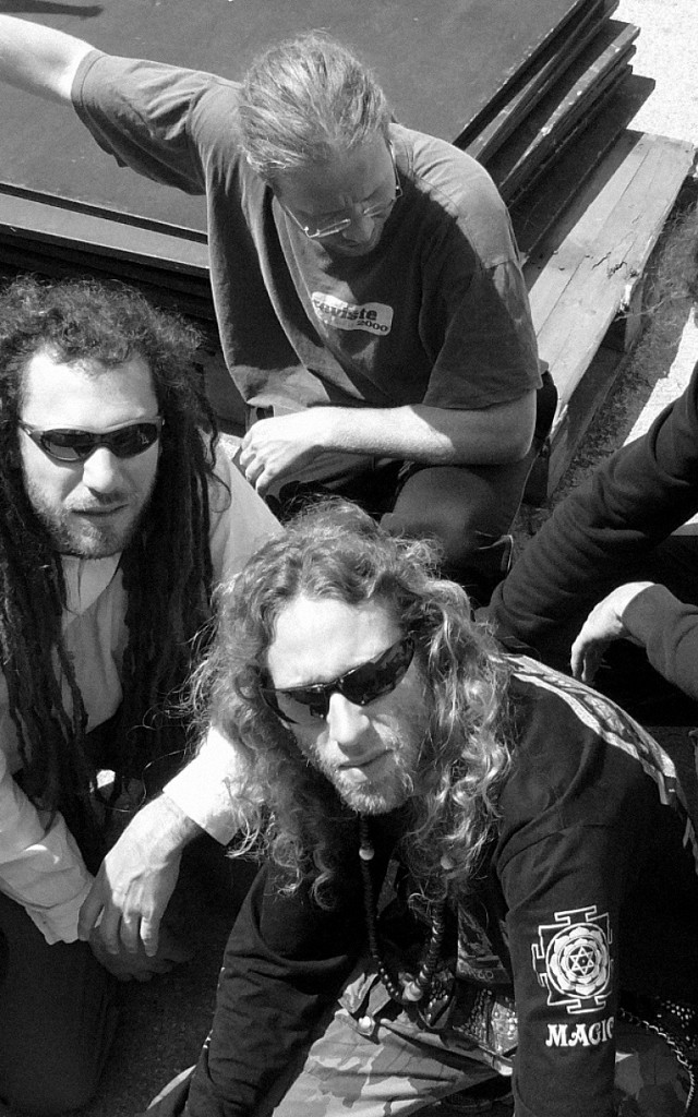 Men bench building clock group free wallpaper for mobile - medium preview image