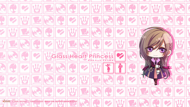 Girl glasses pink background hearts free wallpaper for desktop - medium preview image