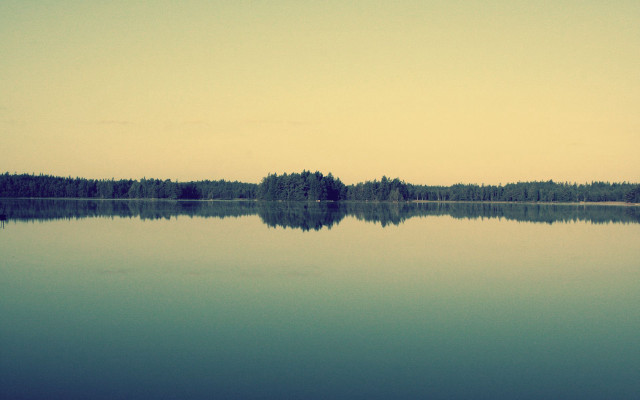 Lake trees sky clouds foreground free wallpaper for desktop - medium preview image