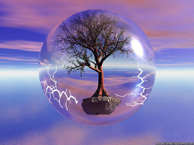 Tree bubble lightning background rock free wallpaper for desktop - medium preview image