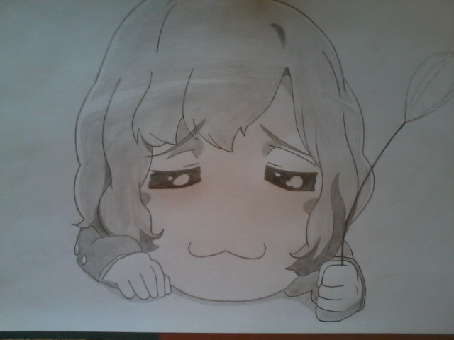 Girl pointing finger frown drawing free wallpaper for desktop - medium preview image