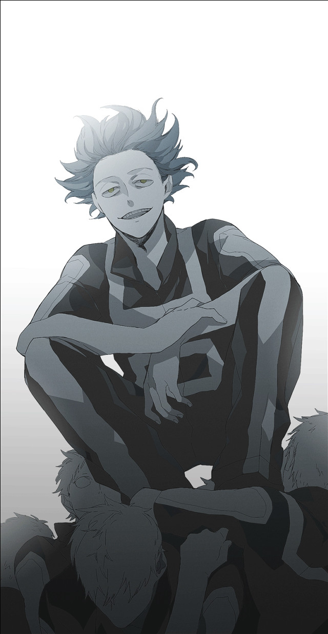 Man white hair sitting arms free wallpaper for mobile - medium preview image